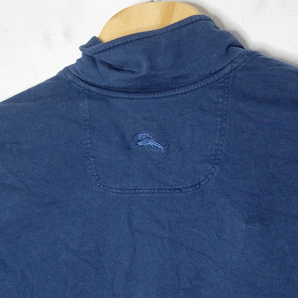 Tommy Bahama Quarter Zip Pullover Sweater Navy Blue Men's Size Large L - Picture 4 of 5